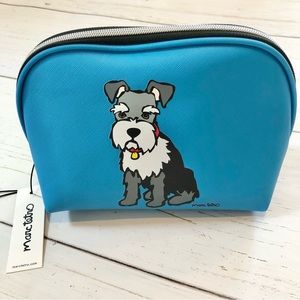 Marc Tetro Schnauzer blue cosmetic bag - new
